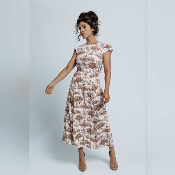 Reformation Rousseau Gavin Midi Dress - Picture 5 of 16